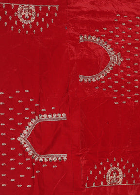 Red Pure SIlk Dupatta Lehenga Set
