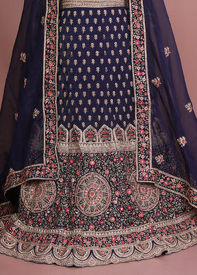 Black Pure SIlk Dupatta Lehenga Set