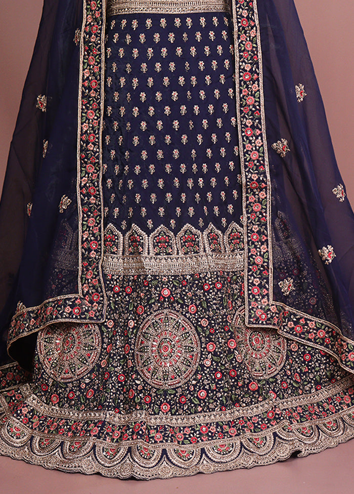 Black Pure SIlk Dupatta Lehenga Set