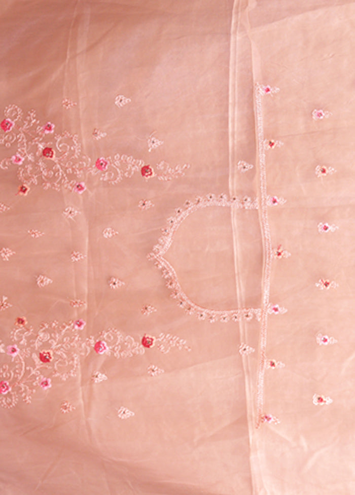 Brown Blended Silk Dupatta Lehenga Set