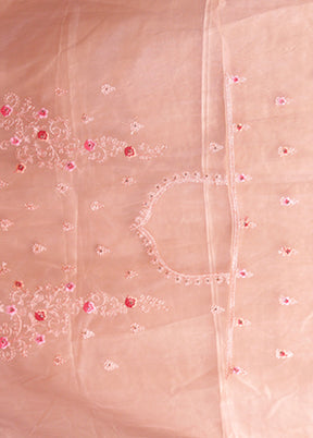 Brown Blended Silk Dupatta Lehenga Set