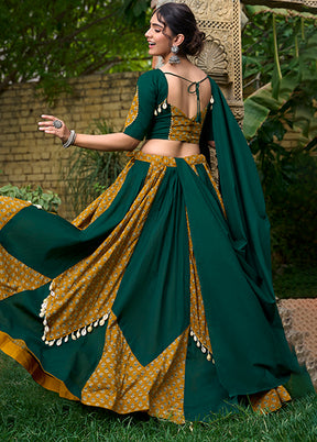 Multicolor Cotton Dupatta Lehenga Set
