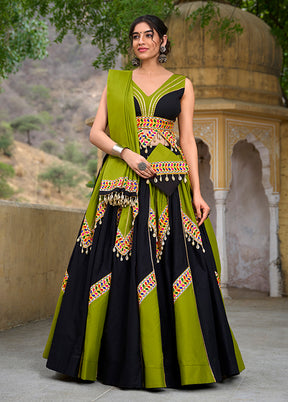 Multicolor Cotton Dupatta Lehenga Set