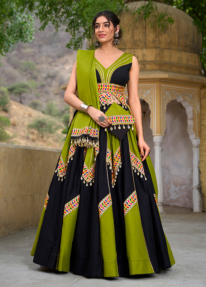 Multicolor Cotton Dupatta Lehenga Set