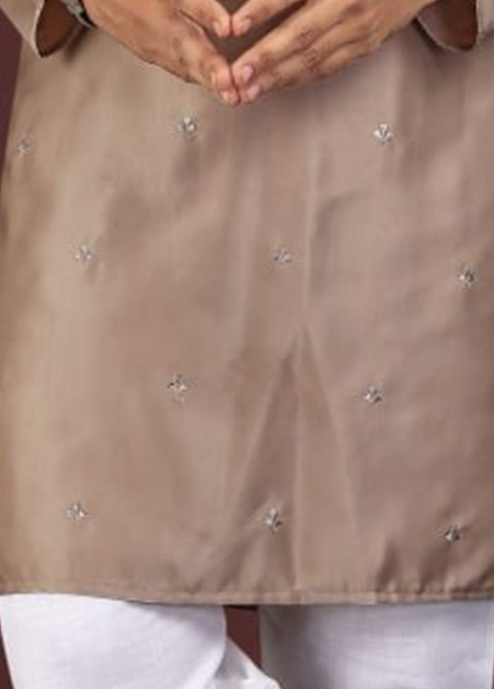 Brown Silk Kurta & Pajama Set