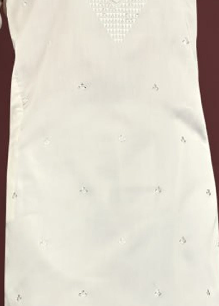 White Silk Kurta & Pajama Set