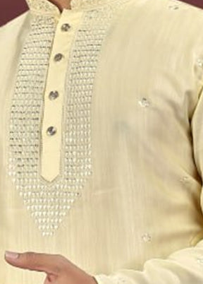 Yellow Silk Kurta & Pajama Set