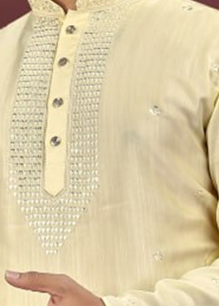 Yellow Silk Kurta & Pajama Set