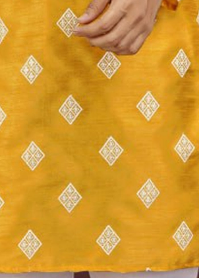 Yellow Silk Kurta & Pajama Set