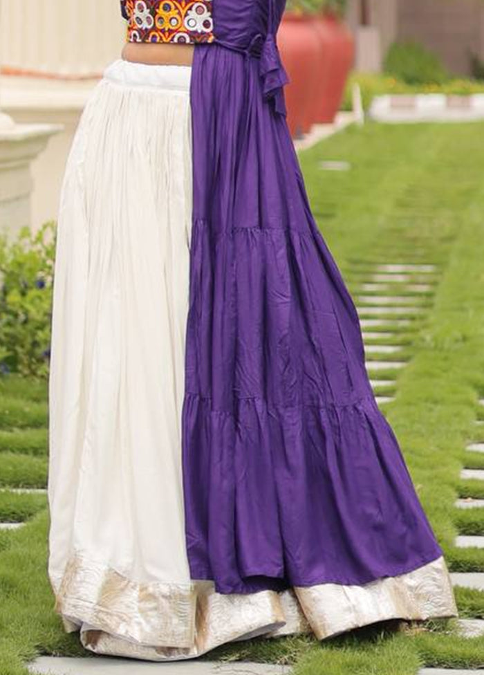 White Cotton Lehenga Set