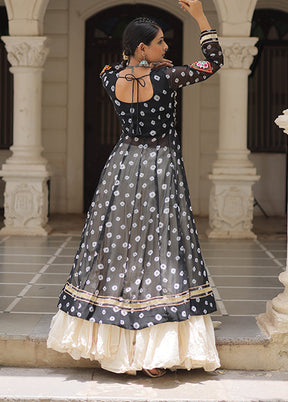 Black Cotton Lehenga & Kurti Set