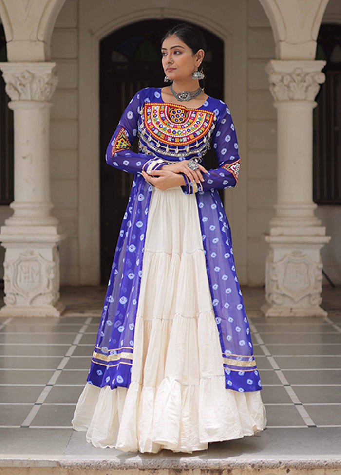Blue Cotton Lehenga & Kurti Set