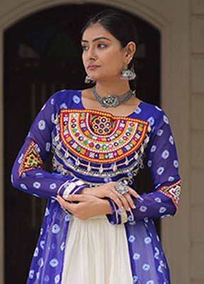 Blue Cotton Lehenga & Kurti Set