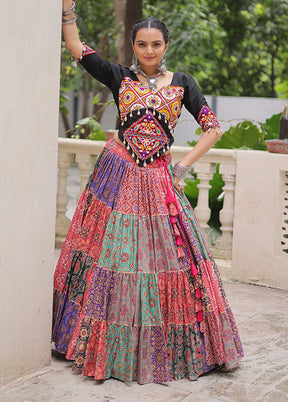 Multicolor Cotton Lehenga Set