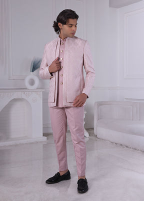 Pink Pure Silk 2 Pc Indo Western Set