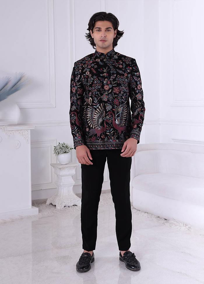 Black Velvet 2 Pc Indo Western Set