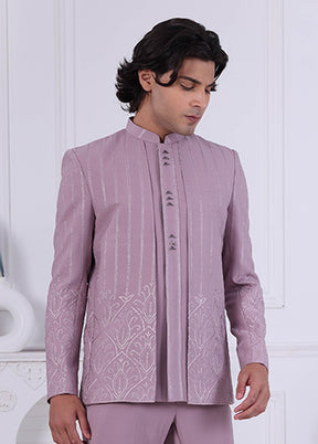 Pink Pure Silk 2 Pc Indo Western Set