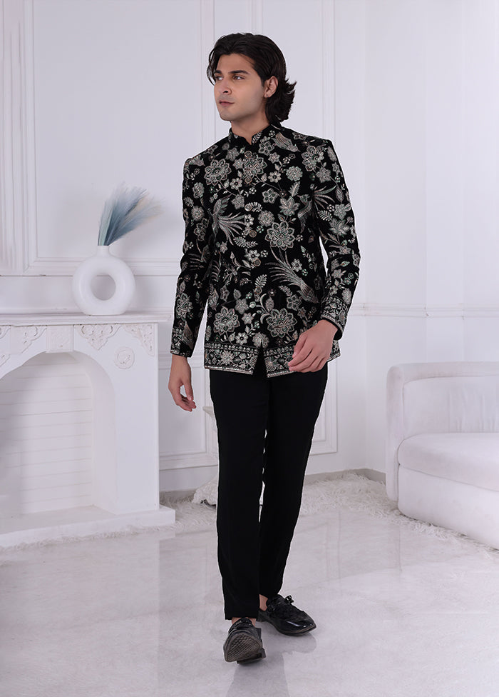 Black Velvet 2 Pc Indo Western Set