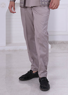 Brown Pure Silk 2 Pc Indo Western Set