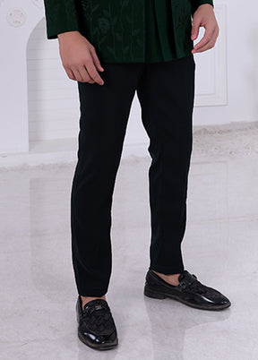 Green Pure Silk 2 Pc Indo Western Set