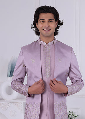 Pink Pure Silk 2 Pc Indo Western Set