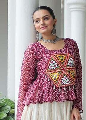 Cream Cotton Lehenga & Top Set