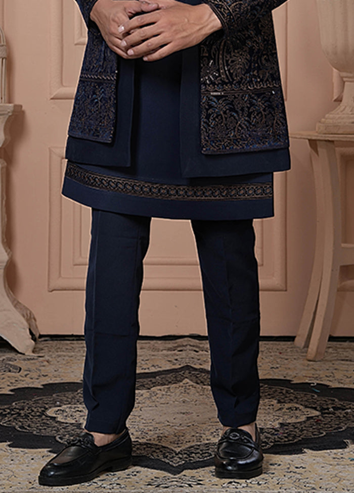 Blue Velvet 2 Pc Indo Western Set