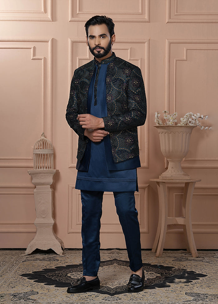 Blue Velvet 2 Pc Indo Western Set
