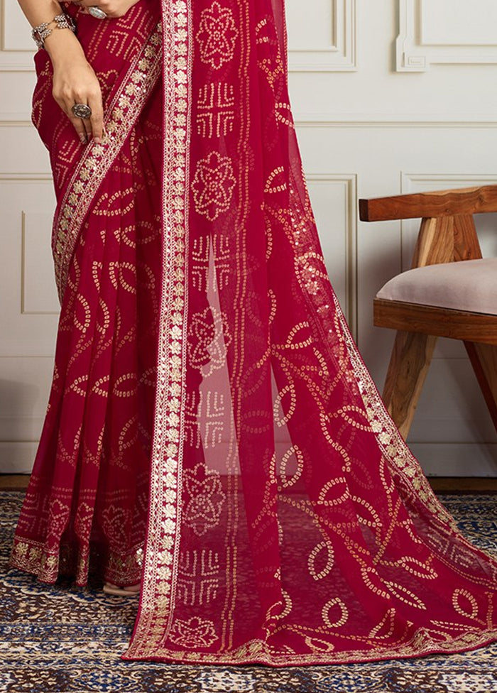 Pink Spun Silk Saree With Blouse Piece