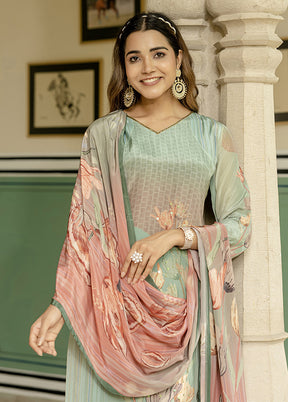 3 Pc Multicolor Silk Suit Set