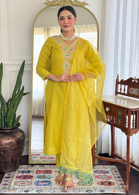 3 Pc Multicolor Silk Suit Set