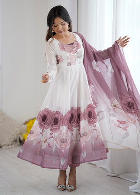 3 Pc Multicolor Organza Suit Set