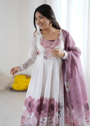 3 Pc Multicolor Organza Suit Set