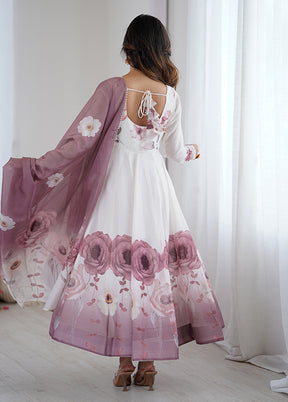 3 Pc Multicolor Organza Suit Set