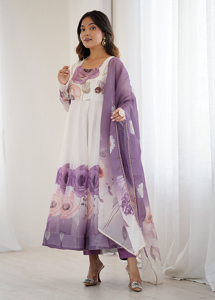 3 Pc Multicolor Organza Suit Set