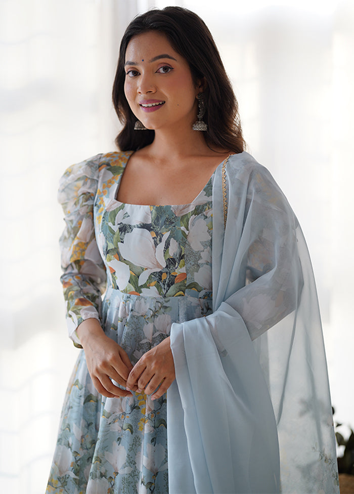 3 Pc Multicolor Organza Suit Set