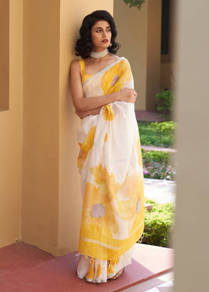 Multicolor Cotton Saree With Blouse Piece