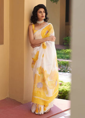 Multicolor Cotton Saree With Blouse Piece