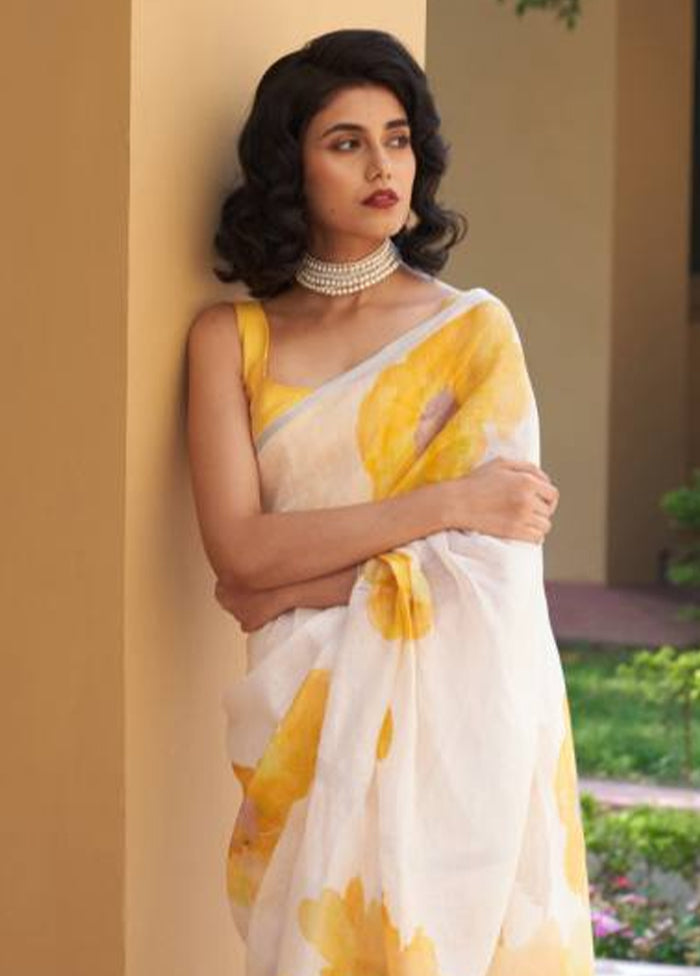 Multicolor Cotton Saree With Blouse Piece