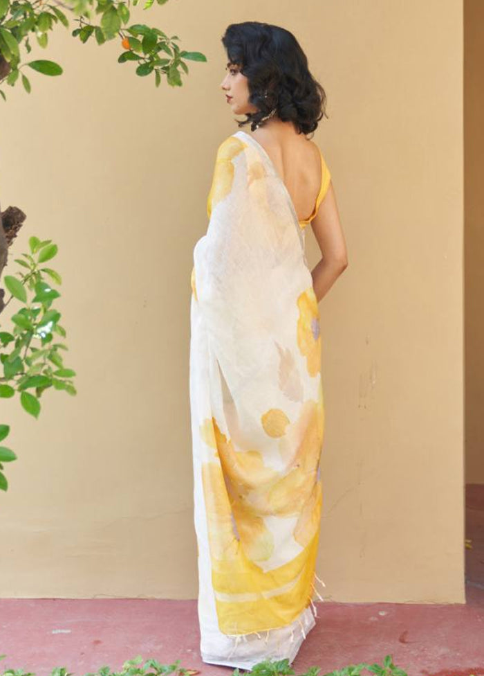 Multicolor Cotton Saree With Blouse Piece