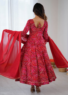 3 Pc Multicolor Silk Suit Set