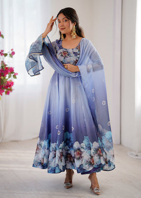 3 Pc Multicolor Organza Suit Set