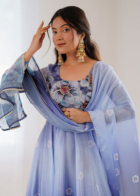 3 Pc Multicolor Organza Suit Set