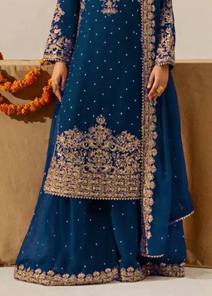 3 Pc Multicolor Georgette Suit Set