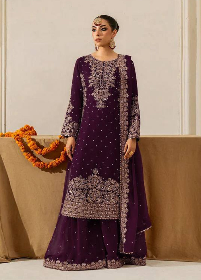 3 Pc Multicolor Georgette Suit Set