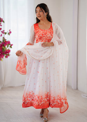 3 Pc Multicolor Silk Suit Set