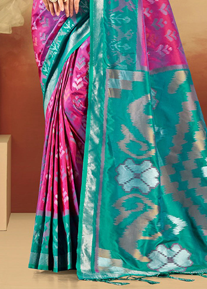 Purple Spun Silk Saree With Blouse Piece