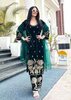 3 Pc Multicolor Silk Suit Set