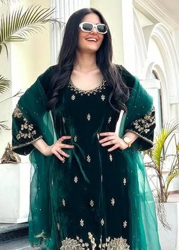 3 Pc Multicolor Silk Suit Set