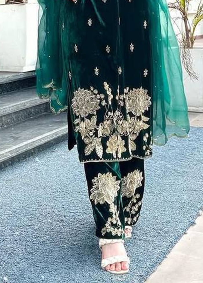 3 Pc Multicolor Silk Suit Set